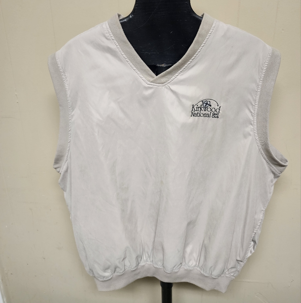 Weather Perfect Men's Size XL Kirkwood National Golf Club Pullover Khaki Vest